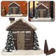 thumbnail image 2 of Log Cabins Incense-Burner with Chimney Decorative Resin Incense Holder for Holiday Decor, 2 of 5