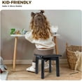 thumbnail image 3 of Sturdy Bamboo Step Stool with Anti-Slip Feet, Easy-Assembly, 300 LBS Capacity, Ideal for Adults, Perfect for Bathroom, Bedroom, or Doorway Use, 11" x 11" x 10.6", 3 of 12