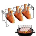 thumbnail image 1 of Stainless Steel Non-stick Chicken Wing Leg Rack Barbecue Rib Grilling Bbq Roast Rack Folded Roast Chicken Leg Rack, 1 of 4