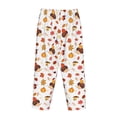 thumbnail image 3 of Lsque Autumn Maple Leaf with Hedgehog Print Women's Pajama Pants, Lounge Pant - Comfortable Home Wear,Elastic Waistband, Stylish Design-XX-Large, 3 of 9