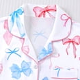 thumbnail image 5 of Vetsdori Womens Short Sleeve Pajamas Sets Button up Sleepwear Homewear 2 Pieces,Summer Loungewear Holiday Soft PJ Sets for Women Casual, 5 of 8