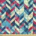 thumbnail image 2 of Ambesonne Chevron Fabric by the Yard Upholstery, Downward Parallel Lines, 1 Yard, Multicolor, 2 of 5