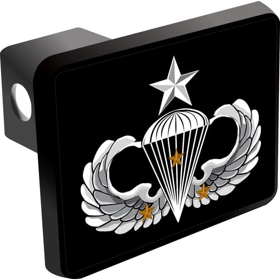 U.S. Army Senior 3 Combat Jump Wings Trailer Hitch Cover