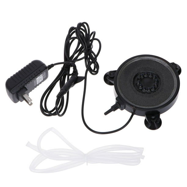 EeaseMX Lámpara de acuario con 12 LED, luces de burbujas de aire, sumergibles, coloridas, impermeables, con enchufe estadounidense.