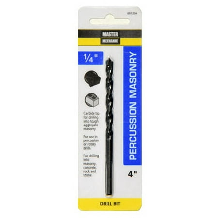 

Percussion Masonry Drill Bit 1/4 X 4 Disston 691204