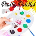 thumbnail image 3 of 20 paletas de pintura ovaladas, bandejas de pintura de plástico, paletas de pintura con orificio para el pulgar, 3 of 4