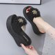 thumbnail image 1 of Sandalias Mujer Casual Peep Toe High Chunky Wedge Heels Zapatos Flores exquisitas Zapatillas Wmkox8yii ytu4352, 1 of 6