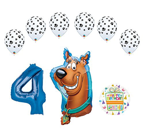 Details about   Scooby Doo 4th Birthday Party Supplies Balloon Bouquet Decorations