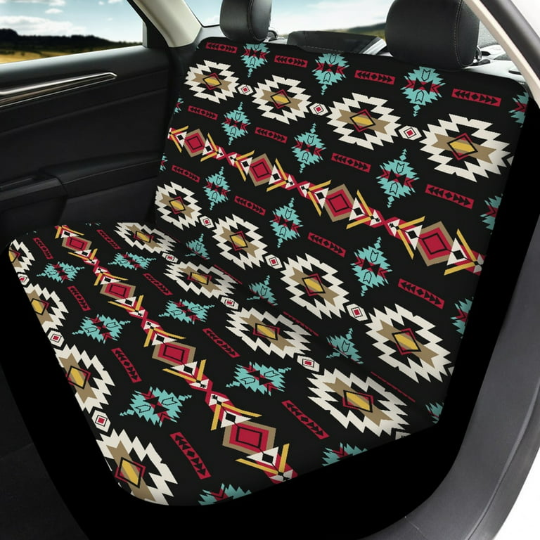 Xoenoiee Car Seat Covers 4 Pcs Full Set, Aztec American Native