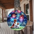 thumbnail image 3 of Happy New Year Brittany Spaniel Family Cheer Winter Midnight Firework Round Wood Sign Brittany Dog Lover Gifts Idea Hanging Wall Home Decor - 02025, 3 of 5
