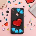 thumbnail image 4 of 25-Pack Heart Rhinestone, 25mm Acrylic Heart Rhinestone Stickers for Craft/Painting/Jewelry, Flat Back Plastic Gems Sticker [Water Blue], 4 of 6
