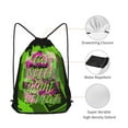 thumbnail image 5 of XMXT Waterproof Gym Bag, Game Slogan Stickers Print Drawstring Backpack for Men, m Black, 5 of 8