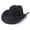 Black, variant on EOYWHK Cowboy Hat for Men Western Cowboy Wide Brim Hat with Braided Leather Band Felt Hat for Rodeo Party Costume Outdoor, Green