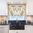 thumbnail image 5 of Yayeee Kitchen Curtains Tier Pair Light Filtering 27"x36" Rod Pocket Short Cafe Window Panel, Beige Birds, 5 of 7