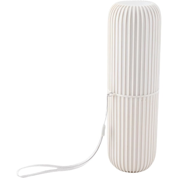 Estuche para Cepillos de Dientes de Viaje, Portacepillos de dientes Portátil PP Antideslizante con Cubierta para Viajar, Acampar (Gris)