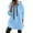 Light Blue, variant on ZUKMRJPC Women's Fleece Lined Hoodies Casual Lightweight Long Sleeve Drawstring Hooded Sweatshirts Loose Solid Color Pullover Tops