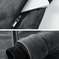 thumbnail image 6 of Men's Fuzzy Hoodies Jackets Thick Fleece Lined Soft Comfy Zip up Hooded Sweatshirt with Zip Pocket Winter Warm Outwear Coats Casual Sportswear Dark Gray 4XL, 6 of 9