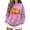 Pink sweatshirt for women #2, variant on Women's Fall Sweatshirt Crew Neck Long Sleeve Pullover Loose Fit Casual Top with Pumpkin and Sleeve Print Pink,XXL