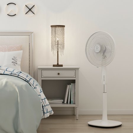 Fantask 16 Oscillating Pedestal Fan 3 Speed Double Blades Height