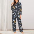 thumbnail image 2 of Pajama Sets for Women 2 Pcs, Space Cars Button Down Long Sleeve Sleepwear Lounge PJ Sets, 2 of 6