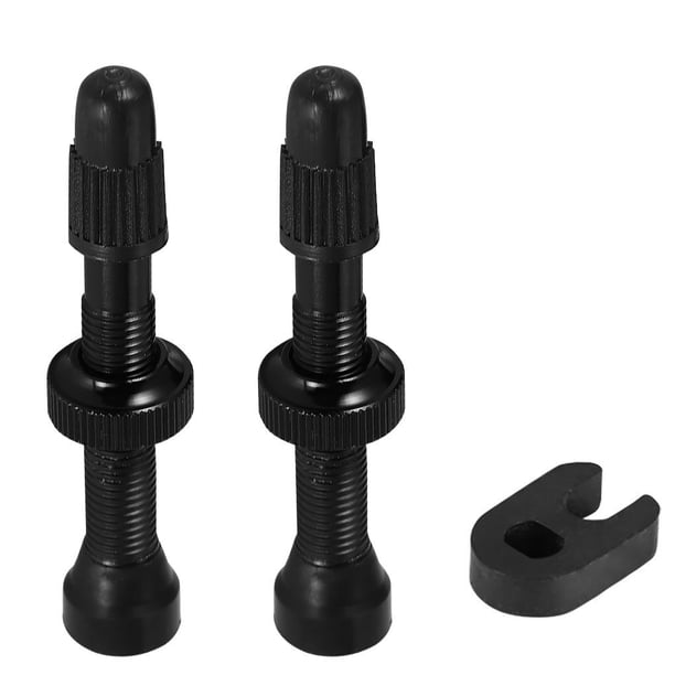 Greeniant Válvulas sin cámara para bicicleta, 2 uds., aleación extraíble, núcleo de goma de cobre, boquilla de vacío francesa, accesorios para Ciclismo Negro 58 mm Greeniant OD000751-04