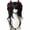 Black, variant on High-Layered Double Ponytail Hair Wig Long Curly Synthetic Wig for Cosplay Party Women