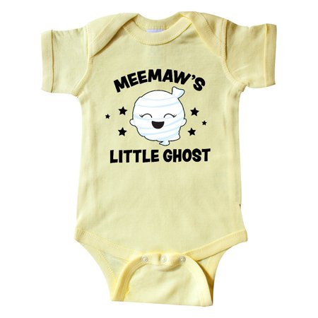 

Inktastic Cute Meemaw s Little Ghost with Stars Gift Baby Girl Bodysuit