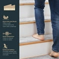 thumbnail image 2 of MBIGM Carpet Stair Treads Non-Slip for Indoor Steps, Soft Plush Polyester Stair Runners, Light Gray, 4 Pack, 2 of 10
