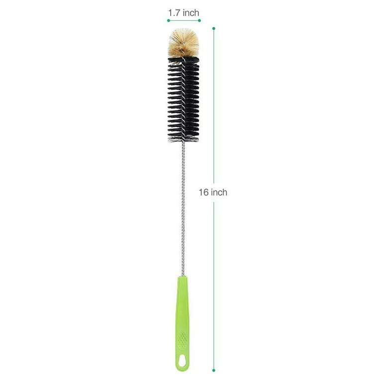 Utility Bottle Cleaning Brush Set Long Handle Thin Small Big Wire Cleaner Bendable Flexible for Narrow Neck Skinny Spaces of Water Beer Wine Baby