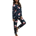 thumbnail image 4 of Diconna Ensemble de Pyjama de Noël pour Femmes 2 Pcs Chandail à Manches Longues à Col Rond et Pantalon à Taille Élastique Ensemble de Pyjama, 4 of 8