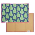 thumbnail image 6 of RITZ Pear Microfiber Kitchen Set, 6-Piece, Retro Botanical Orchard, Includes Dish Drying Mat, Waffle Weave Towels & Dish Cloths, 80% Recycled, 6 of 6