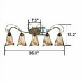 thumbnail image 4 of Vintage Rustic Vanity Lights Amber Glass Wall Sconces-5 Lights, 4 of 9