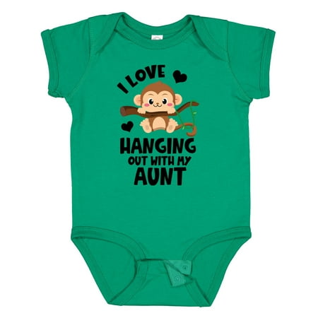 

Inktastic Monkey I Love Hanging out with My Aunt Gift Baby Boy or Baby Girl Bodysuit