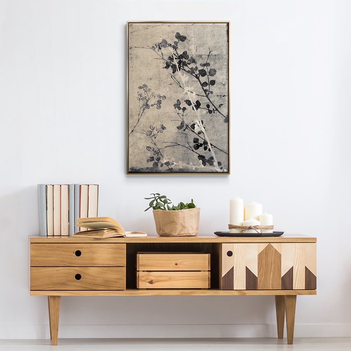 Boundless V Framed Premium Gallery Wrapped Canvas - Ready to Hang - 25 x 37 - Gold Floating Frame