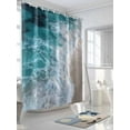 thumbnail image 3 of Beach Shower Curtain Set ，Waterproof Fabric Shower Curtains Ocean Scenery Shower Curtains for Bathroom,Bathroom Decor 72"x72", 3 of 6