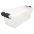 thumbnail image 2 of HOMZ 7.5-Quart Plastic Storage Bins with Latching Lids, Clear/Gray, 5 Pack, 2 of 10