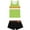 Green, variant on PROALLO Girls Bathing Suits Two-Piece Swimsuit with Boyshorts Vest-Style Tankini(6-7T Hibiscus)