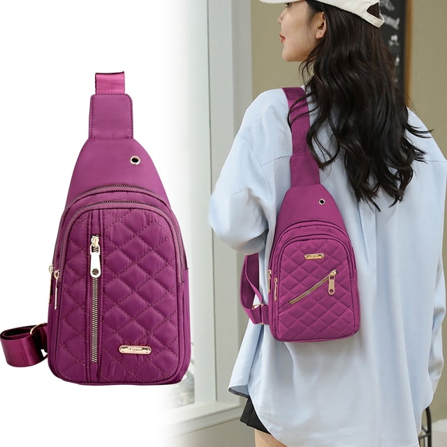 Meitianfacai Fashionable Embroidery Diamond Shoulder Crossbody Bag Large Capacity Watertight Backpack With Data Hole