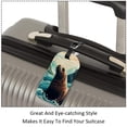 thumbnail image 3 of Square 2Pack PU Leather Sea Lion Cruise Luggage Tag with Privacy Cover and Name ID Tag for Travel Handbags Backpacks Luggage Tags, 3 of 6