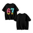 thumbnail image 5 of Niogvi Six Seven Funny Gesture Graphic Tees,67 T-Shirt Suitable For boys girls,Black 90cm, 5 of 6