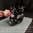 thumbnail image 3 of Set of 2 Skull Candle Holders for Pillar Candles - Suitable for Halloween Decoration in Living Room, Bedroom, Kitchen, Outdoor, etc., 3 of 5