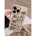 thumbnail image 5 of 1pc Gucadi Cartoon Cat Pattern Electroplated Full Coverage Phone Case Compatible With Iphone, 5 of 5