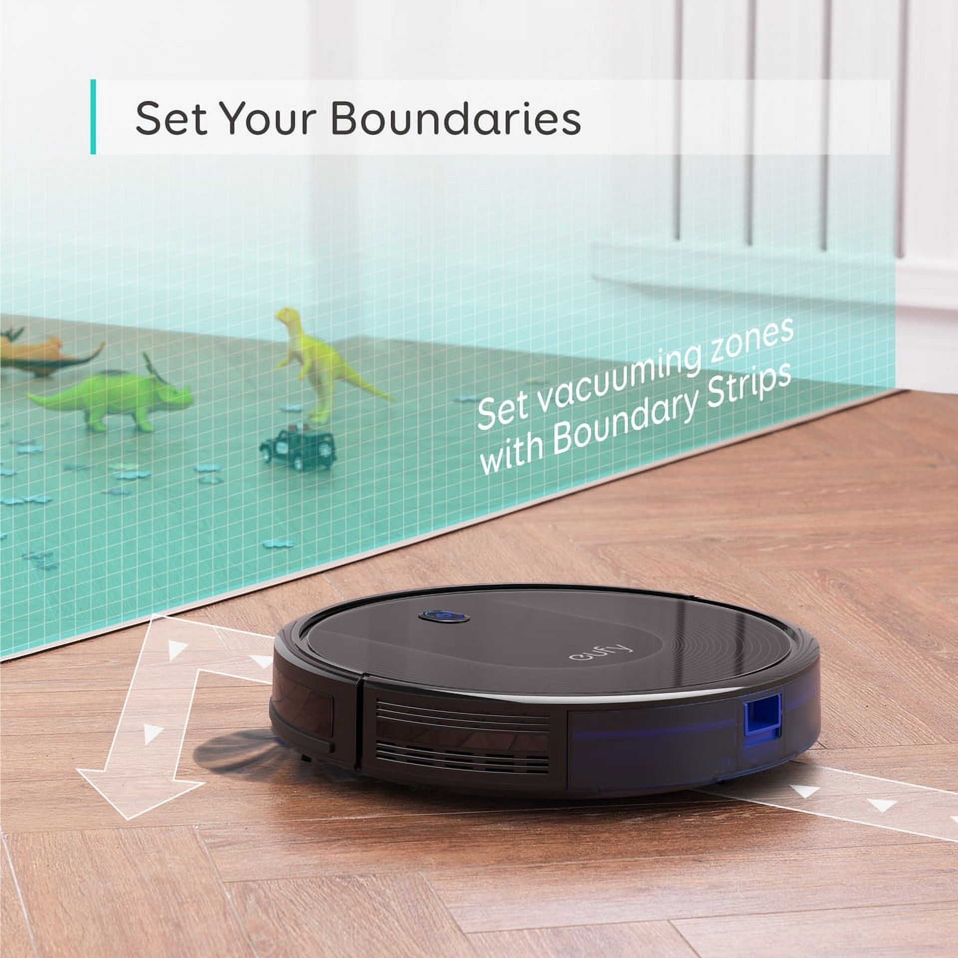 eufy BoostIQ RoboVac 30, Robot Vacuum Cleaner, Upgraded, Super-Thin, 1500Pa Strong Suction, 13ft Boundary Strips Included, Quiet, Self-Charging, Cleans Hard Floors to Medium-Pile Carpets - image 3 of 7