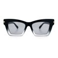 thumbnail image 5 of Womens Nerdy Thick Horn Rim Cat Eye Hipster Plastic Sunglasses Black Clear - Black, 5 of 8