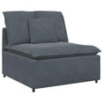 thumbnail image 3 of vidaXL Modular Sofa Dark grey Velvet (100% polyester) Oversized Modular, 3 of 6