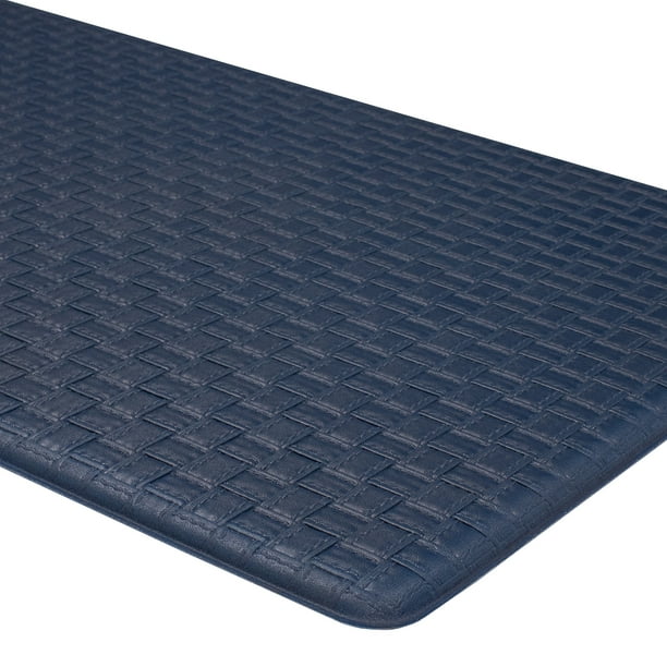 Embossed Kitchen Mats Cushioned Anti Fatigue, NonSlip LeatherLike