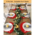 thumbnail image 4 of 15 Inch Round Placemats Set of 4, Red Christmas Snowman Non Slip Heat Insulation PP Table Mats, Winter Snowflake Green Xmas Tree Washable Place Mats for Kitchen Dining Party Table Decor, 4 of 7