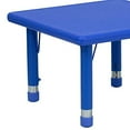 thumbnail image 3 of Emma + Oliver 24" Square Blue Plastic Height Adjustable Activity Table, 3 of 7