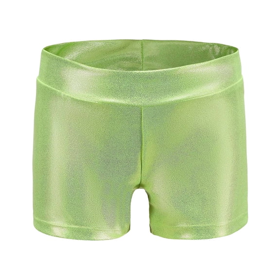 Likimi Toddler Girls Dance Shorts Summer Solid Color Slim Fit Stretchy Fashionable Casual Shorts Green Size 10-11 Years