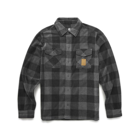 Etnies Woodsman Fleece Long Sleeve Shirt Charcoal men in size XX Large